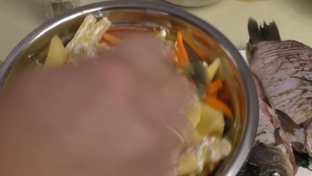Караси в сметане готовим в тандыре, с жареной картошкой. #8