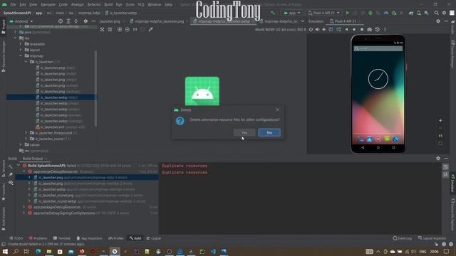 Duplicate Resources Error In Android Studio - Fixed смотреть онлайн