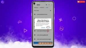 ZArchiver For write data to PHONE/Android/data you must choose a path to its folder Problem Solve