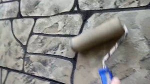 Декоративный камень, из плиточного клея.