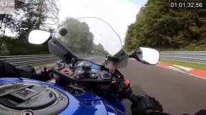 28.08.2019 Lap 4 Nurburgring Nordschleife Suzuki GSXR-600 K8 BTG: 8.47