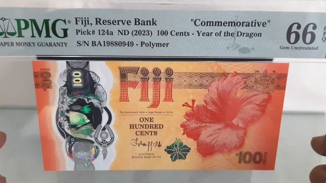 Fiji 100 Cents Numismatic Banknote 2023 | PMG Banknote