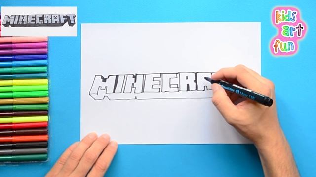 How to draw Minecraft Game Logo смотреть онлайн
