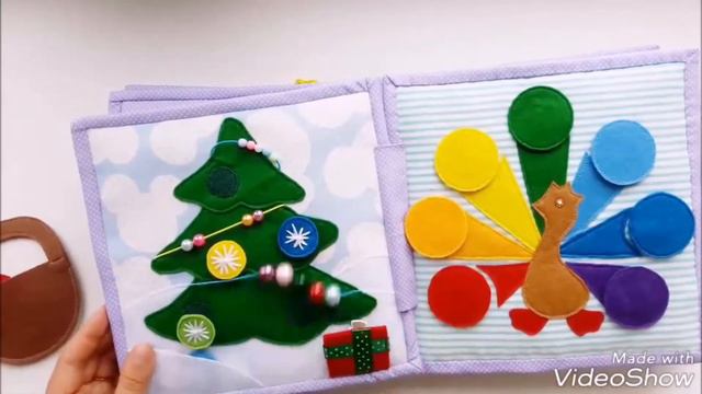 Развивающая книга из фетра для прекрасной малышки «Евы» смотреть онлайн