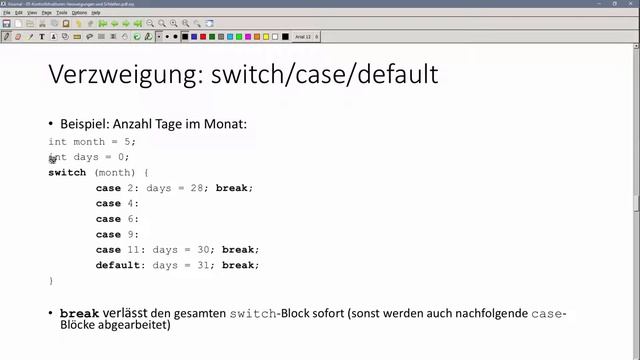 ? JAVA | Kontrollstrukturen 03 - switch-Verzweigung: switch, case, default, break смотреть онлайн
