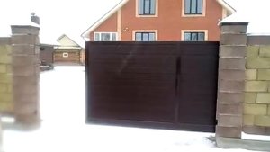 Установка откатных ворот Alutech