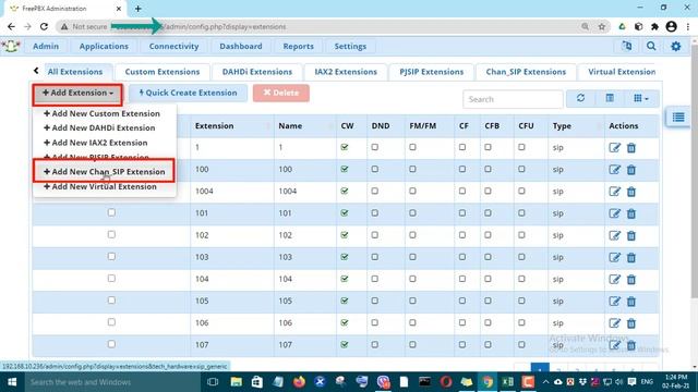 Create IP Phone New Extension | FreeBPX SANGOMA смотреть онлайн