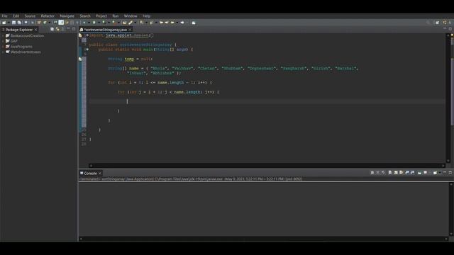 Reverse the string array java@CodeWithHarry @edurekaIN @Telusko@SmartProgramming  @Java.Brains