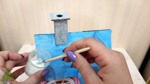 Новогодний домик Деда Мороза своими руками.