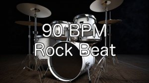 90 BPM Punchy Rock Drum Beat for Guitar, Bass and Instrumental Practise