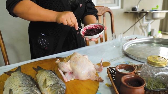 Fish and Chicken Lavangi in a new way, and pilaf is another delicious dish смотреть онлайн