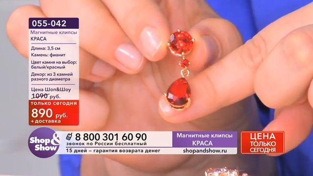 Shop & Show (Украшения). [055-042] Магнитные клипсы «Краса» (055042) смотреть онлайн