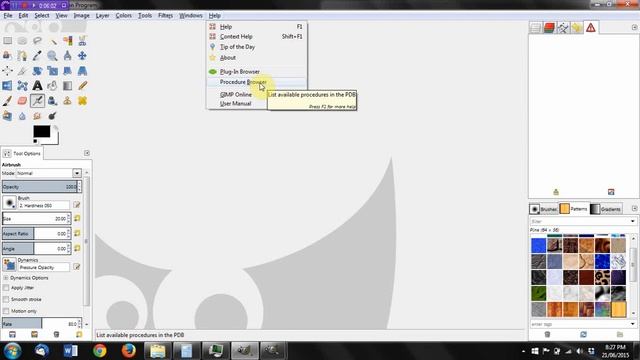 Gimp Scripting: Python Fu, The Procedure Database