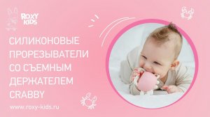 Силиконовые прорезыватели со съемным держателем CRABBY