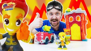 Алекс Гараж и Распаковка пожарной машины Play Doh