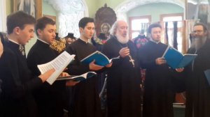 Хор Московской Духовной Академии (малый состав) во главе с регентом. "По полю с конем"