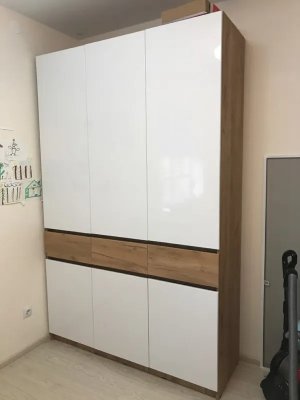 Шкаф Бостон ШК-002 МДФ Белый глянец