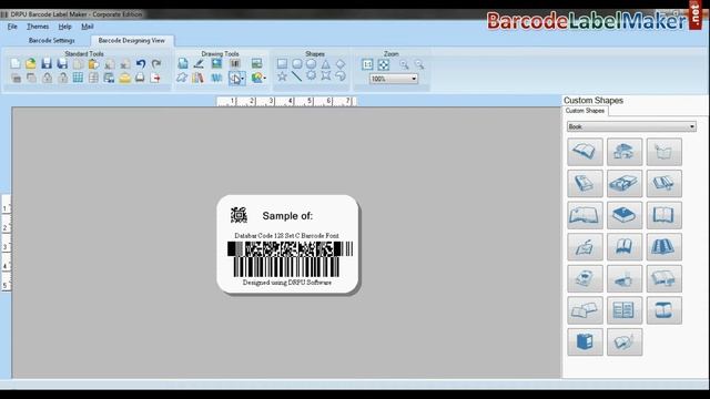 How to generate 2D barcode label with Code 128 SET C barcode font