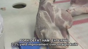 Обвалка, зачистка и жиловка свинины триммером - Bettcher