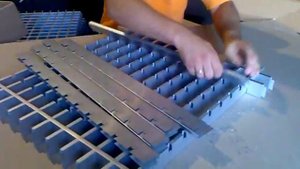 Сборка подвесного потолка грильято 50х50 на скорость