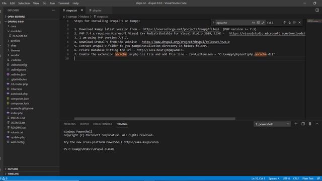Install Drupal 9 on Xampp for Beginners