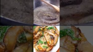 Курица с грибами и шпинатом в сливочном соусе