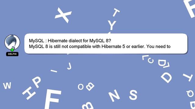 MySQL : Hibernate dialect for MySQL 8? смотреть онлайн