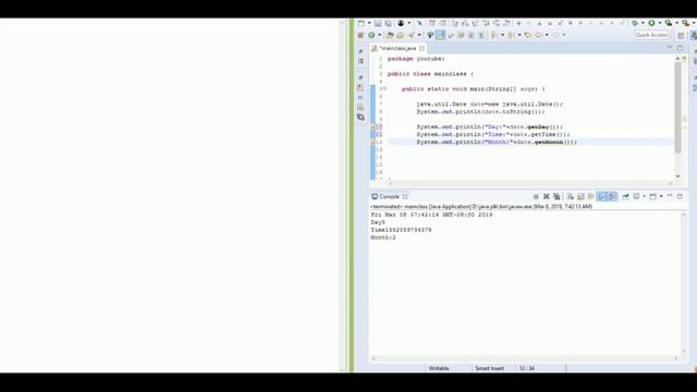 42- java tutorial -  how to get date/time in java - java.util.date 2019