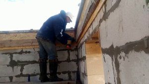 6 й день после заливки армопояса   СНЯТИЕ ОПАЛУБКИ!!!