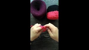 Вяжем бантик из трикотажной пряжи
