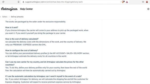 Как добавить картины и Shipping Profile на Artmajeur смотреть онлайн