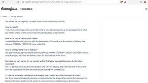 Как добавить картины и Shipping Profile на Artmajeur