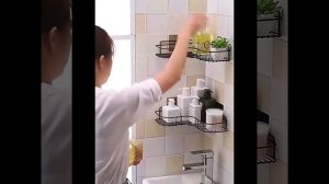 Навесная полка в ванную или кухню без сверления с алиэкспресс
