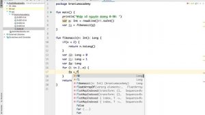 Kotlin 004 - Tìm số Fibonacci Fn