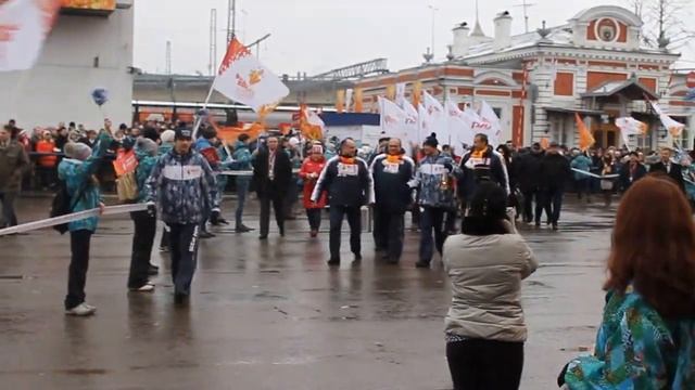 Олимпийский огонь прибытие в Н.Новгород смотреть онлайн