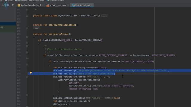 Android Download File From WebView Using Kotlin