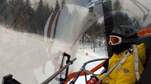 Черная трасса Beskid Спорт Арена. Горнолыжный курорт Щирк. Польша