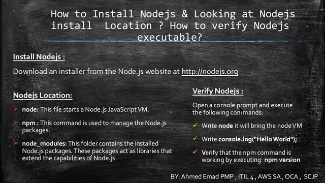 3- Node JS-  Install NodeJS