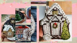 Брошки из бисера - для вдохновения. Домики. Часть 2