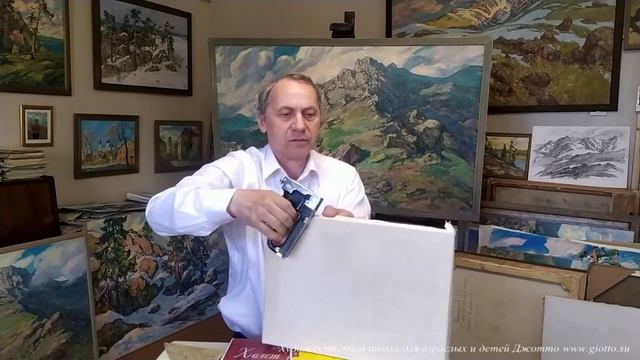 Как правильно грунтовать холст - часть 1. Начинающему художнику. смотреть онлайн