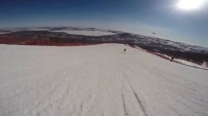 Трассы на горнолыжке Банное (ГЛЦ) - Спуск от первого лица