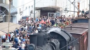 25.04.2016 Ретро-поезд в Краснодаре на вокзале Краснодар-1 часть 1.