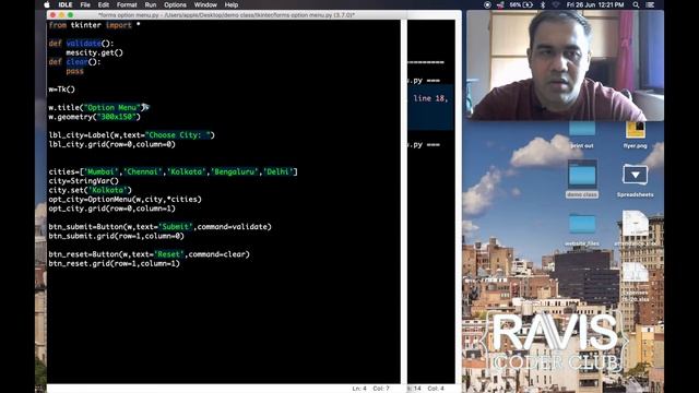 GUI using Python -part4 Option Menu