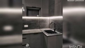 глянцевая кухня леруа мерлен. аша(серый)