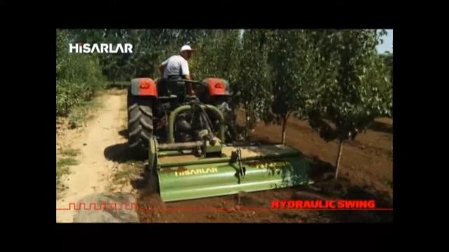 Фрезерный культиватор для обработки садов с боковым смещением. смотреть онлайн