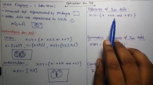 SET OPERATIONS: UNION,INTERSECTION,DIFFERENCE,SYMMETRIC DIFFERENCE