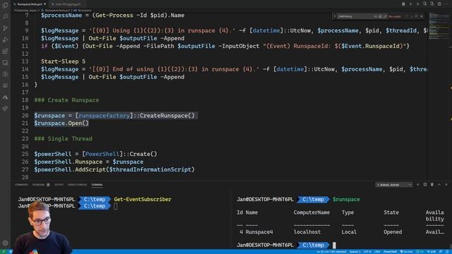 Classes & runspaces together - Async logging in PowerShell - Jan-Henrik Damaschke - PSCONFEU 2020 смотреть онлайн