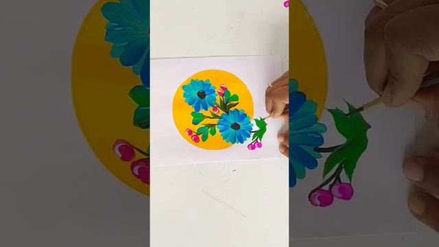 one'stroke flower painting for Beginners #shorts #beautiful flower painting for Beginners