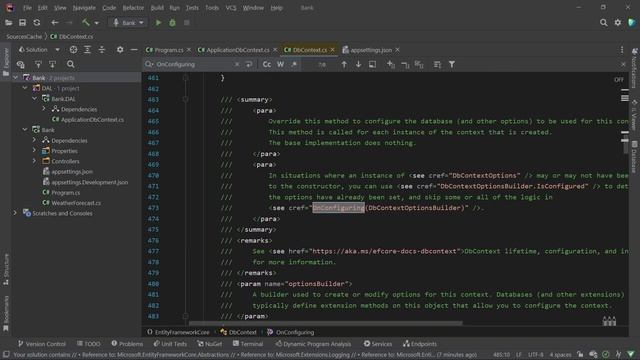 КАК ПРОИСХОДИТ НАСТРОЙКА КОНТЕКСТА БАЗЫ ДАННЫХ В ENTITY FRAMEWORK?