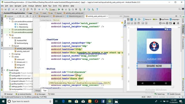 Project 08 : (Autobot ) UI Design to Android XML and Java code . смотреть онлайн